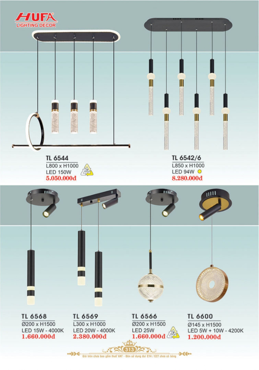 Bảng giá đèn trang trí HUFA